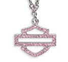 http://www.adventureharley.com/harley-davidson-womens-pink-label-crystal-bar-shield-logo-necklace-99400-14vw