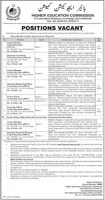 Job in Higher Education Commission, Pakistan