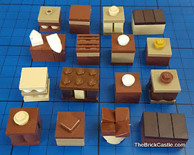 Box of LEGO chocolates sweets candies  made from