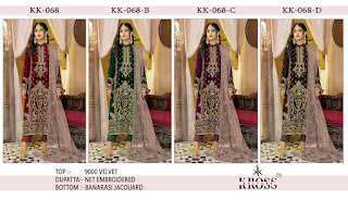 Kross Kulture kk 68 velvet Pakistani Suits Winter collection