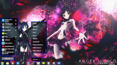 Theme Anime Windows 7 Kuroyukihime from Accel World