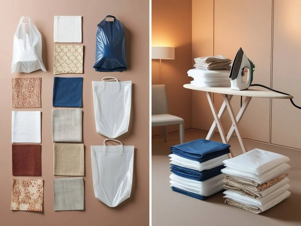 Reinforcing plastic bags with fabric