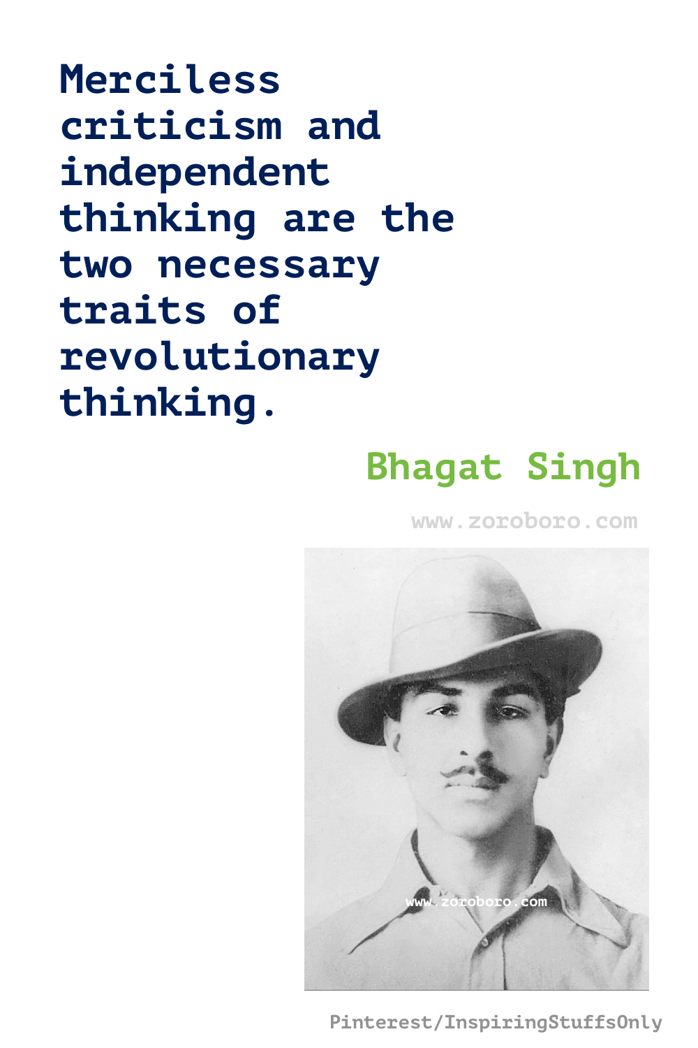 Bhagat Singh Quotes. Bhagat Singh Quotes, Struggle, Revolution, Bhagat Singh Images, Bhagat Singh Slogans & Bhagat Singh Biography. Bhagat Singh Hindi Quotes & Bhagat Singh English Quotes, Bhagat Singh Jayanti , Photo