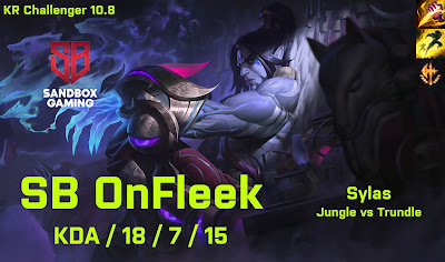 SB OnFleek Sylas JG vs Trundle - KR Challenger 10.8