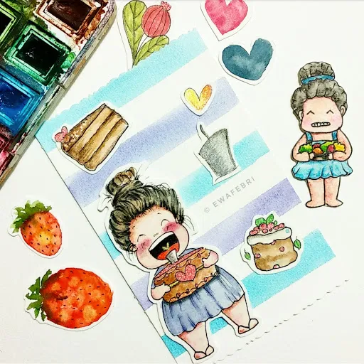 diy postcard using watercolor