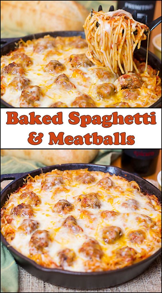 Baked Spaghetti & Meatballs is a perfect dish to cook up for a hungry family! It's hearty, delicious, easy to make, and budget friendly.