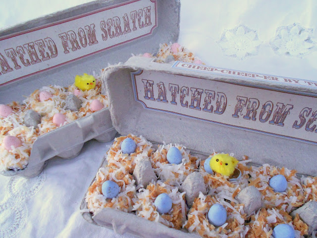 coconut lemon mini bird nest cupcakes