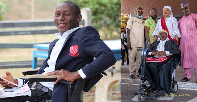Physically-challenged Man Confined To A Wheelchair For 17yrs Graduates As A Lawyer