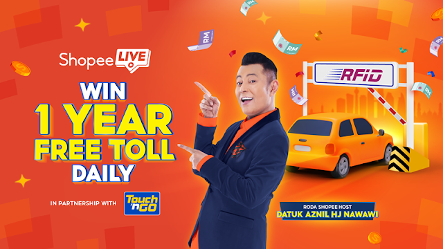 Win 1 Year Free Toll Daily with Shopee Live