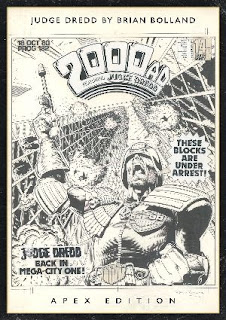 2000AD black and white comic cover - Apex Edition