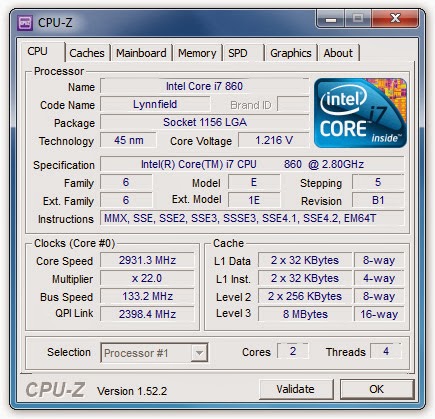برنامج CPU-Z مواصفات الجهاز تحميل مجانا تفاصيل أخبار الكمبيوتر الموقع الرسي