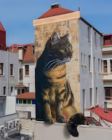 Increíbles graffitis de gatos