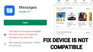 Fix this device not compatible in Playstore