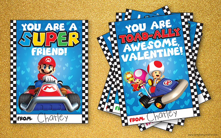 Free Printable Mario Kart Valentines