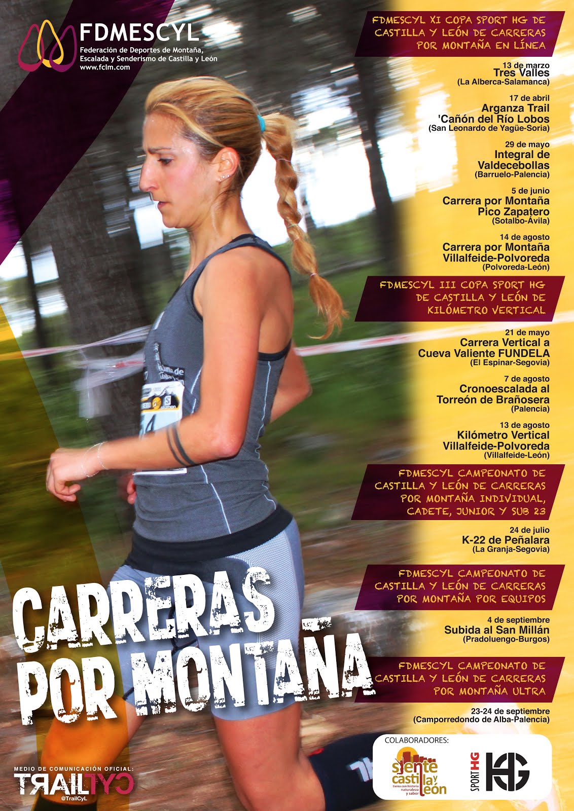 Cartel de la XI Copa Sport HG de Carreras por Montaña 2015. /FDMESCYL