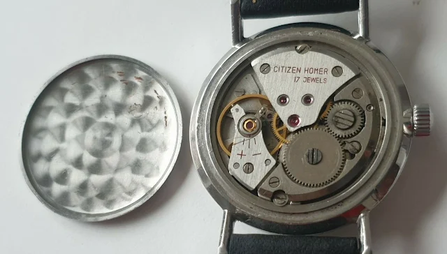 Bộ máy chiếc đồng hồ Citizen Homer Parashock Phynox 17 jewels