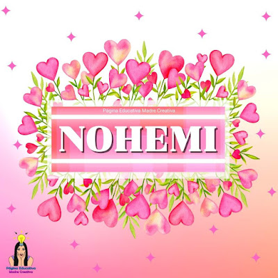 Solapín para imprimir - Nombre Nohemi