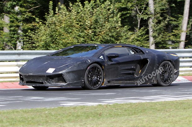  of Lamborghini escorting the Murcielago SV of the Lamborghini museum out 