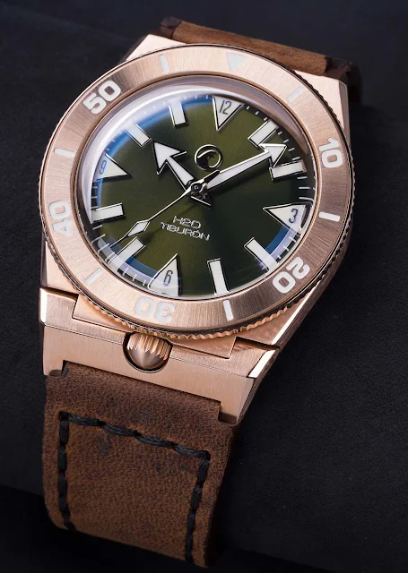 H2O Watch - H2O Tiburon Bronze with Green Dial