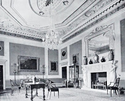 The Saloon (originally the Dining Room), Hatchlands Park,   from The Architecture of Robert and James Adam by AT Bolton (1922)