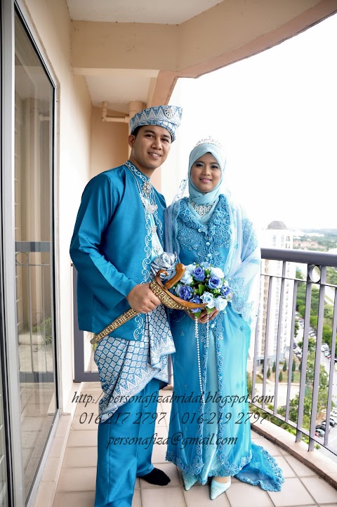 warna biru turquoise baju pengantin