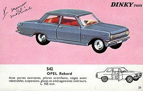 1966 Dinky Toys Opel Rekord