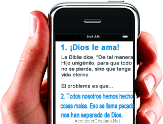 Evangelizando con el celular enviando mensajes de texto