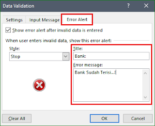 Cara Memproteksi Cell dengan Data Validation