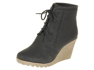 Reneeze CHERRY-2 Women High Heel Wedge Ankle Boots - Black - High Heel Shoes