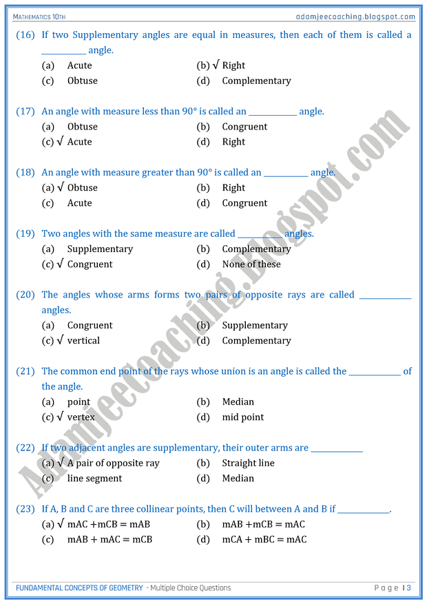 fundamental-concepts-of-geometry-mcqs-mathematics-10th