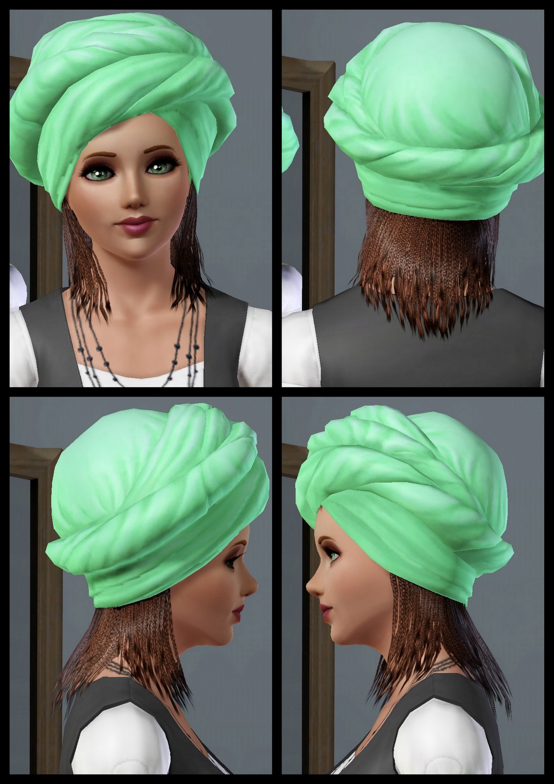 The Sims 3 Store: Hair Showroom: Africa Inspiration: Scarf 