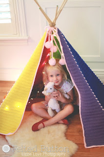 Todddler Teepee Crochet Pattern by Susan Carlson of Felted Button