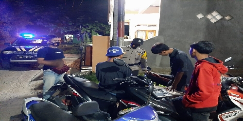 Jaga Kamtibmas Tetap Kondusif, Polsek Banjar Polres Pandeglang Lakukan Patroli Malam