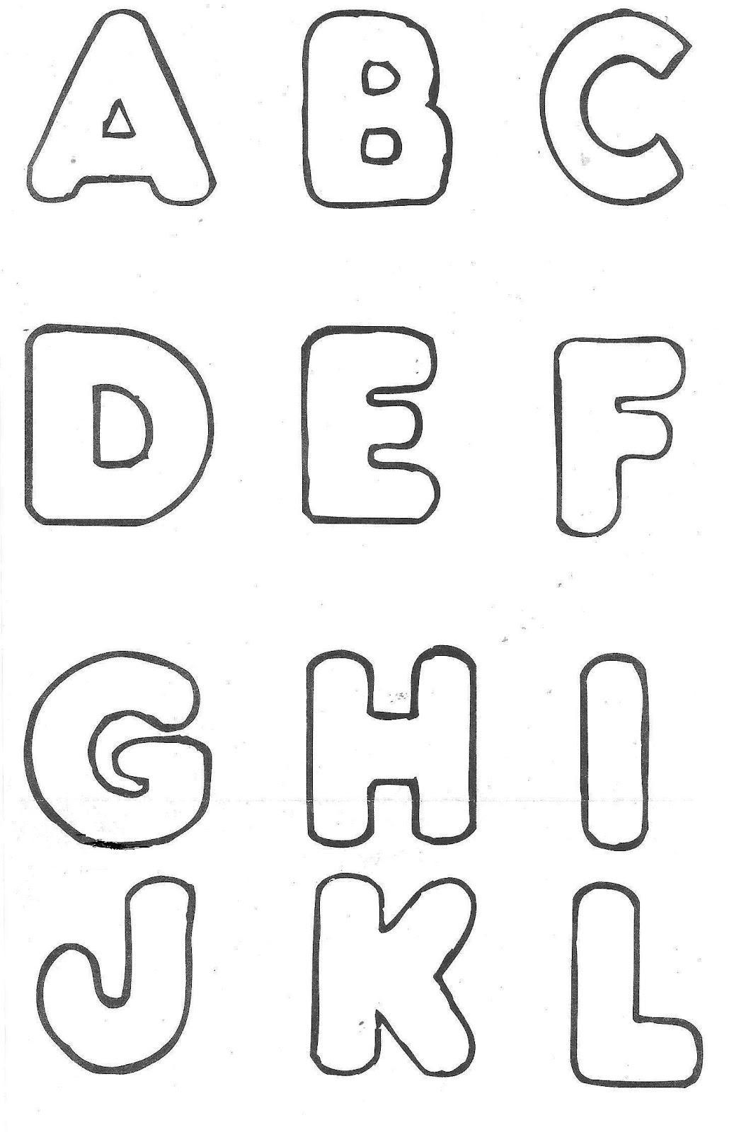 alfabeletrando: Molde de letras