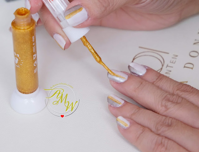 a photo of Bridal-inspired nail art tutorial with TenTen Bella Donna Collection