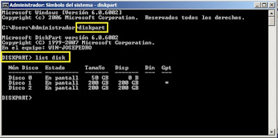 Herramienta DiskPart de Windows