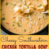 CHEESY SOUTHWESTERN CHICKEN TORTILLA SOUP