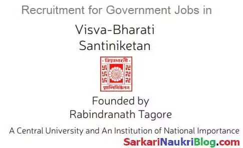 Visva Bharati Shantiniketan Government Jobs Vacancy