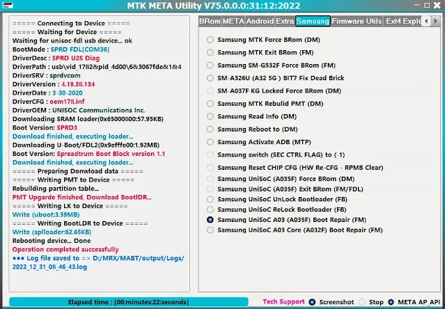 MTK META Utility V75 Samsung dead repair