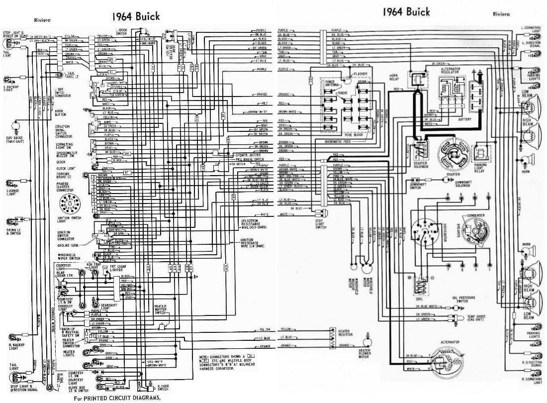 Buick Riviera 1964 Complete Electrical Wiring Diagram | All about Wiring Diagrams