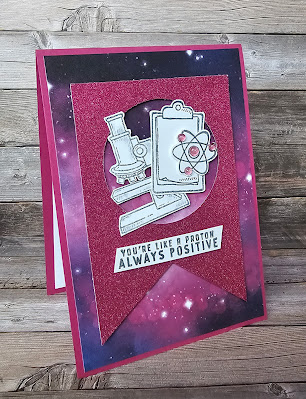 It's a Science stampin up positiveness card