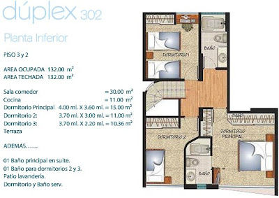 Departamento duplex de 132m2