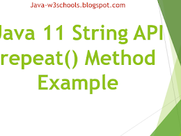 Java 11 String API repeat​() Method Example