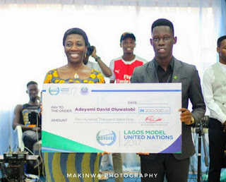 David Tobiloba Adeyemi Of ACU Wins the Lagos Model United Nations 2017 Idea Fair