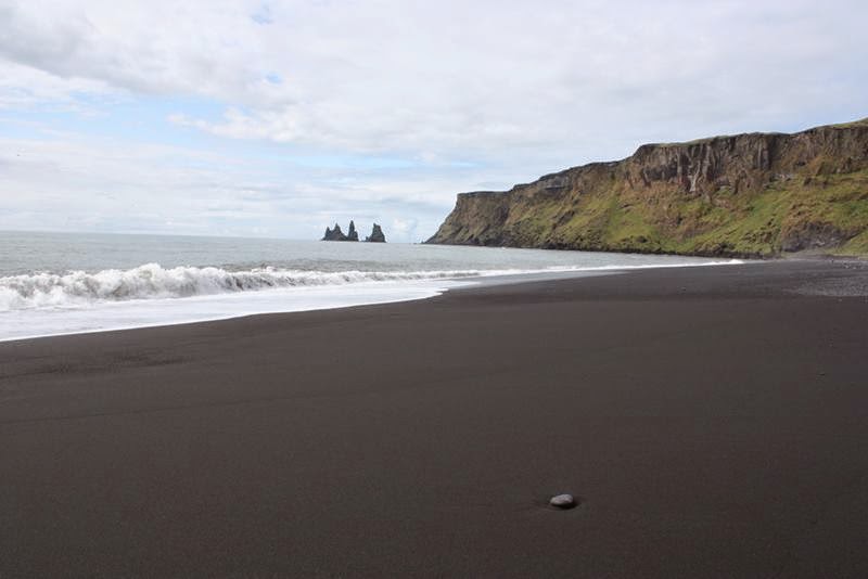 The black sand and pebble beach near the town of Vik i Myrdal, the southernmost settlement in Iceland.