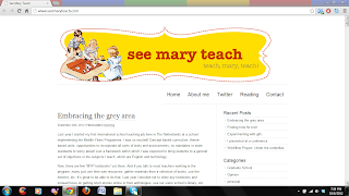 The blog screenshot of Ms. Mary Worrell