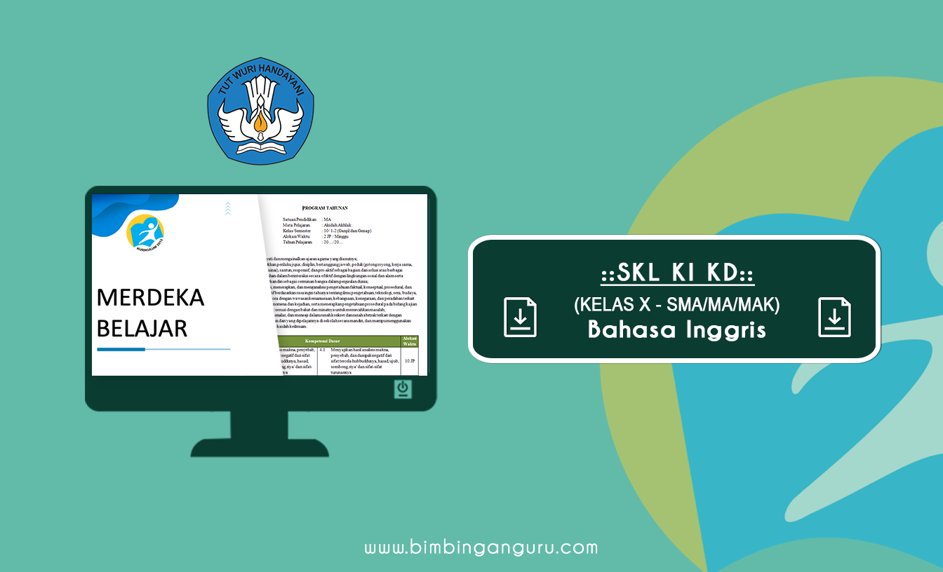 SKL, KI, dan KD Bahasa Inggris Kelas X K13 Revisi, Edisi 2022/2023