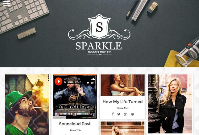 Sparkle Responsive Blogger Template