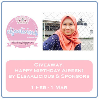 WAH! GIVEAWAY ELSA DAH CAPAI 45 PESERTA