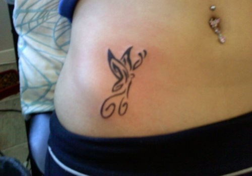 Pequena Borboleta Hip Tatuagens para Meninas, olhar Impressionante